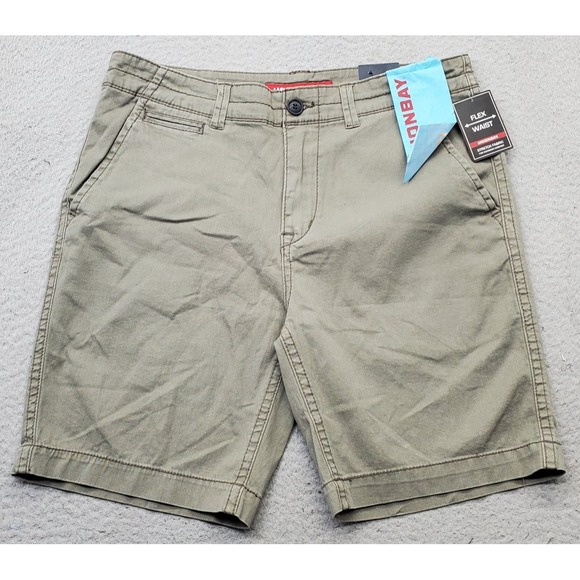 Unionbay Chino Shorts Mens 34 Gray Athletic Fit Stretchable Comfort Flex Waist - Picture 1 of 9